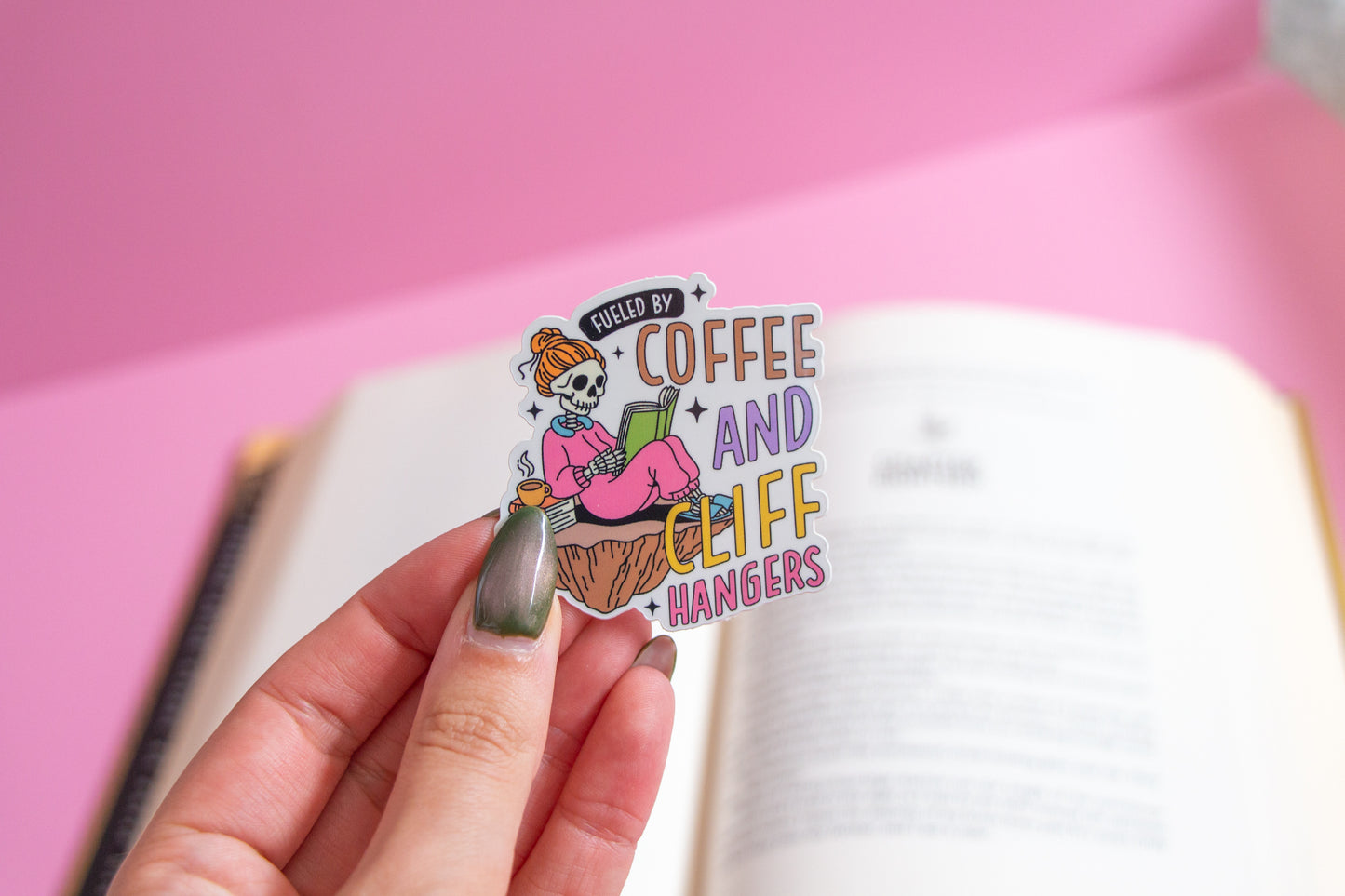Coffee And Cliff Hangers Sticker
