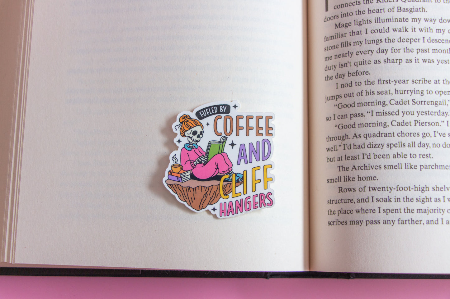 Coffee And Cliff Hangers Sticker