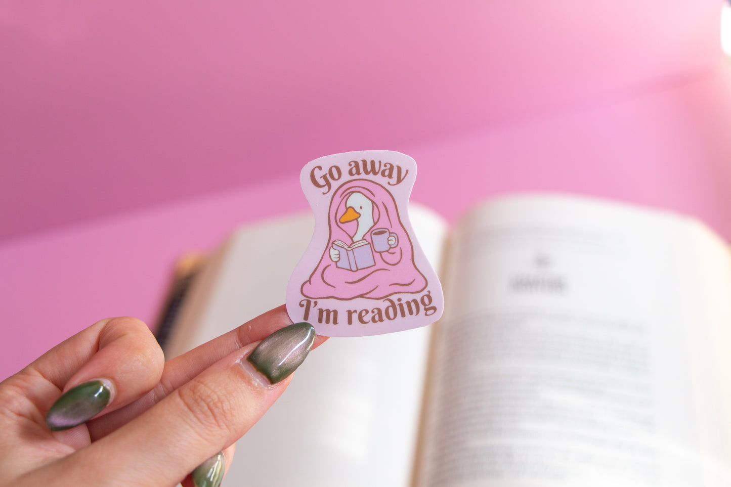 Go Away I’m Reading Sticker