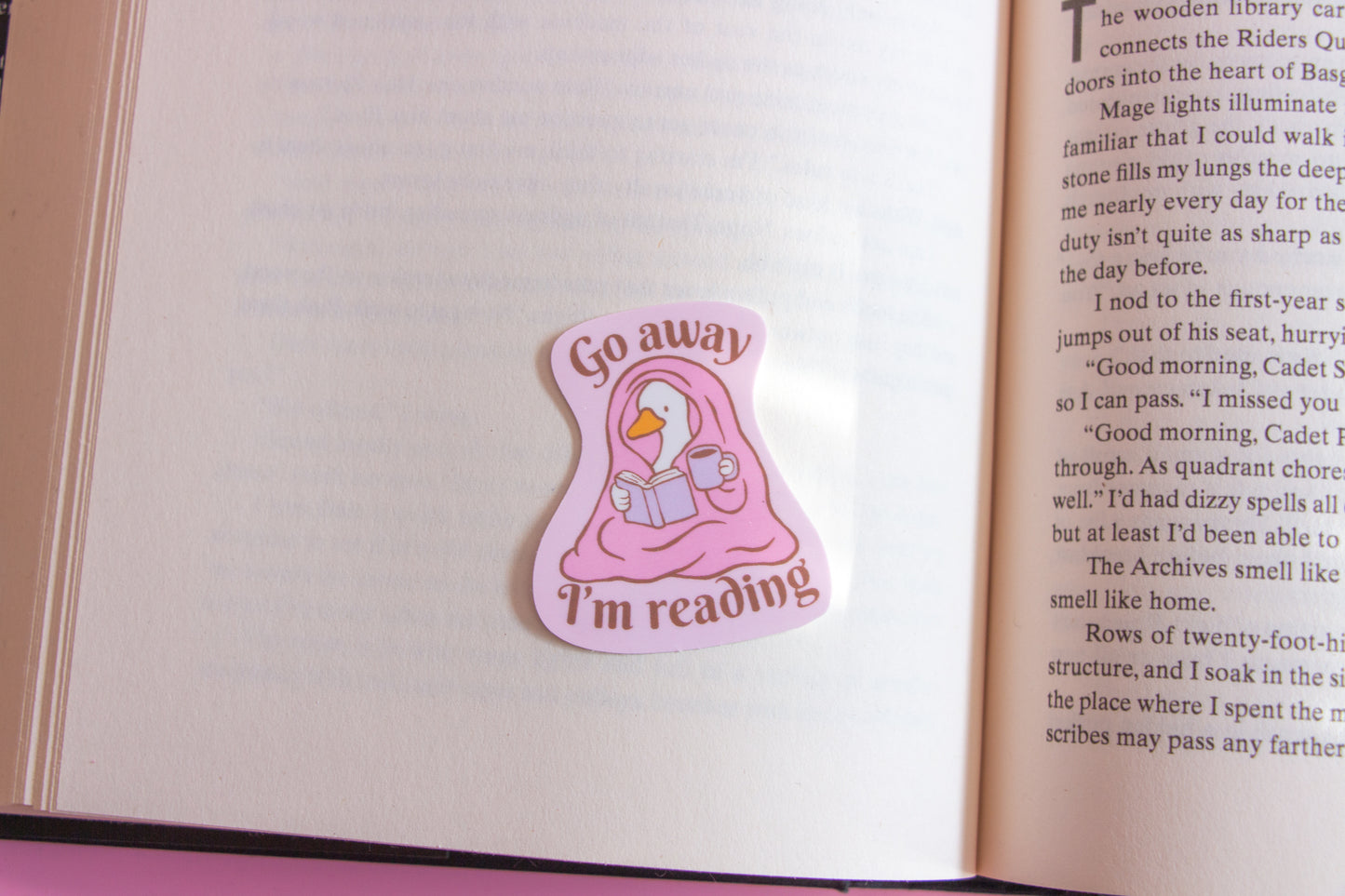 Go Away I’m Reading Sticker