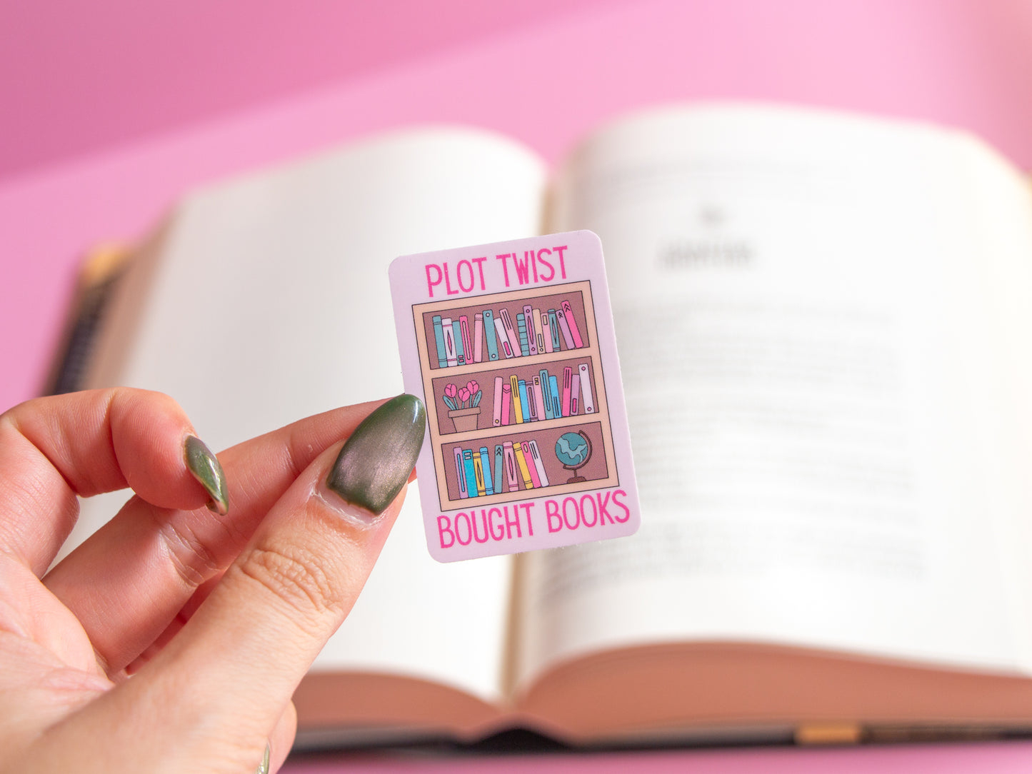 Plot Twist Bought Books Sticker