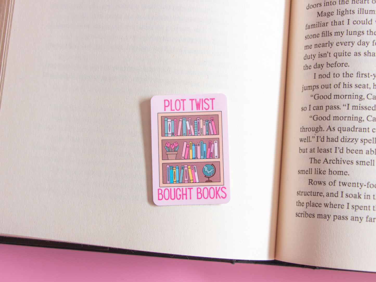Plot Twist Bought Books Sticker