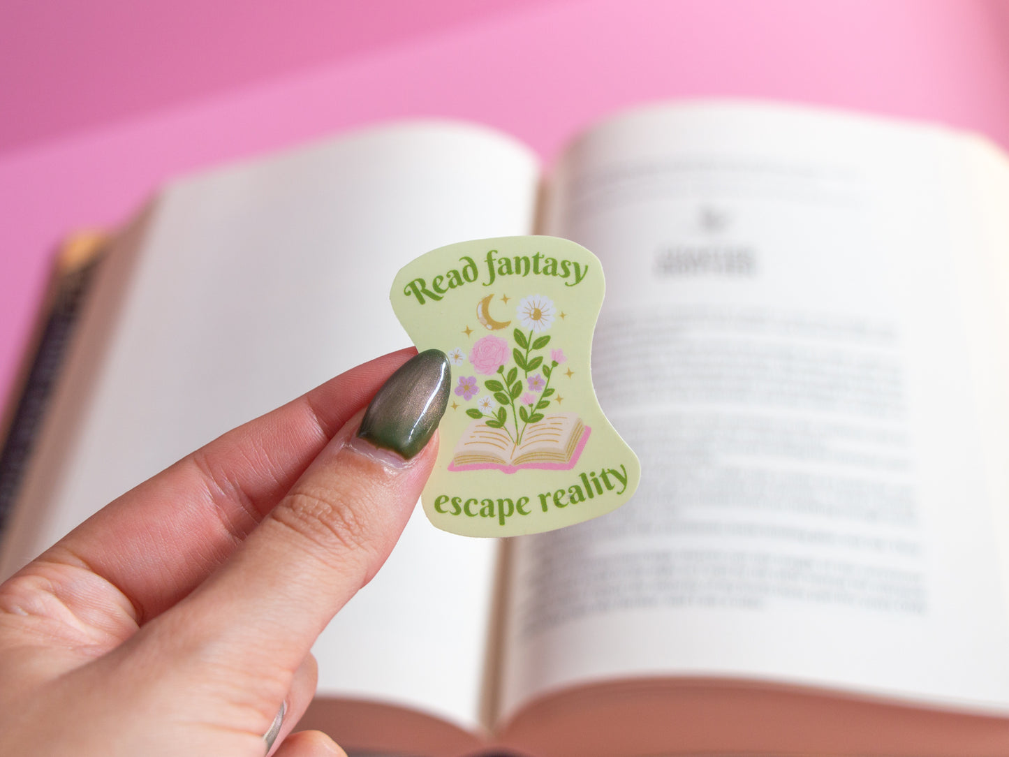 Read Fantasy Escape Reality Sticker