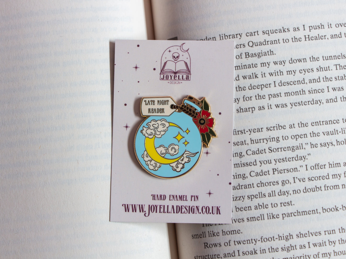 Late Night Reader Reader Metal Pin