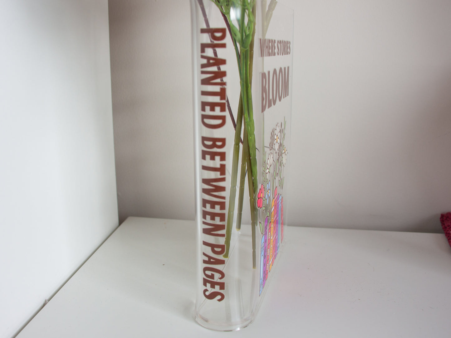 In Bloom Acrylic Book Vase