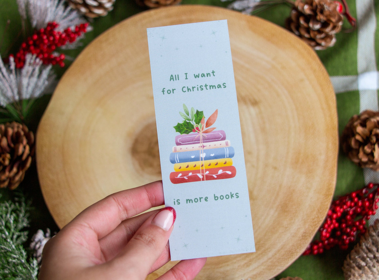 Christmas Bookmark, Reading Bookmark, Book Lover Gift, Book Gift, Cute Bookmark, Christmas Gift, Christmas Book Gift