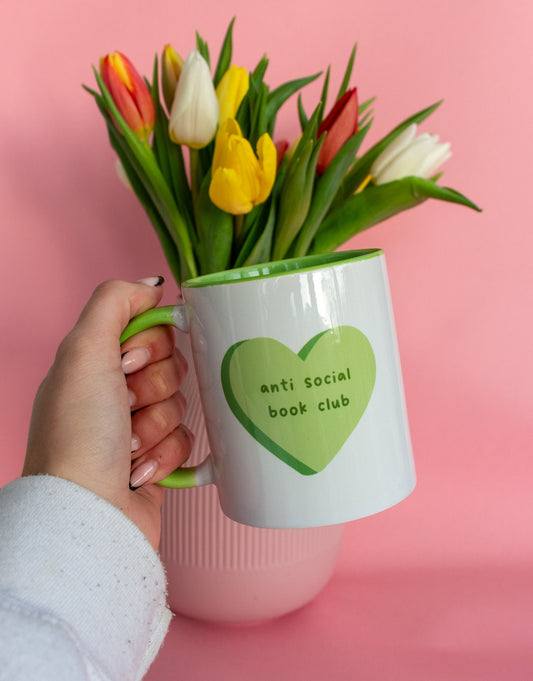 Anti Social Book Club Book Mug, Bookish Mug, Book Lover Gift, Funny Reading Mug, Bookworm Mug, Reading Gift