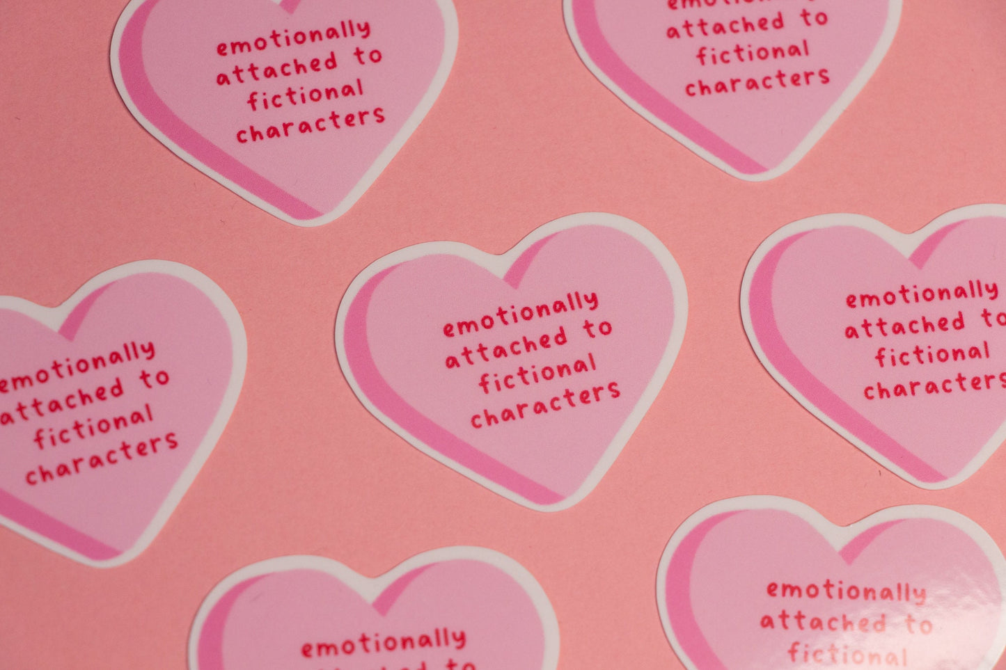 Emotionally Attached to Fictional Characters Sticker, Bookish Merch, Book Sticker, Waterproof Sticker, Vinyl Decal Sticker, Kindle Sticker