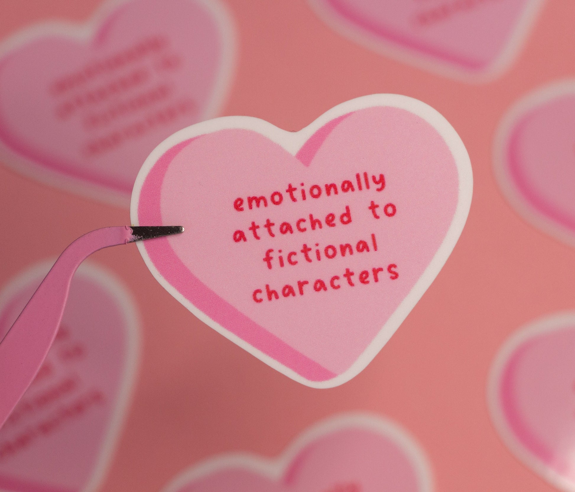 Emotionally Attached to Fictional Characters Sticker, Bookish Merch, Book Sticker, Waterproof Sticker, Vinyl Decal Sticker, Kindle Sticker