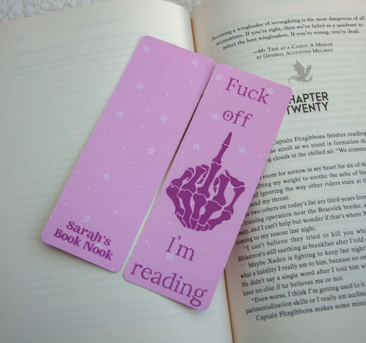 Fuck Off I'm Reading Bookmark, Book Lover Gift, Funny Bookmark, Bookish Gift, Swearing Bookmark