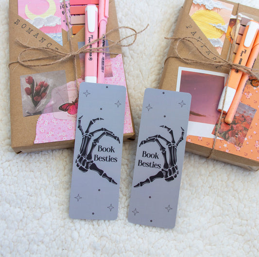 Skeleton Book Besties Bookmark Set, Book Lover Gift, Book Friends, Bookish Gifts, Gifts for Best Friends