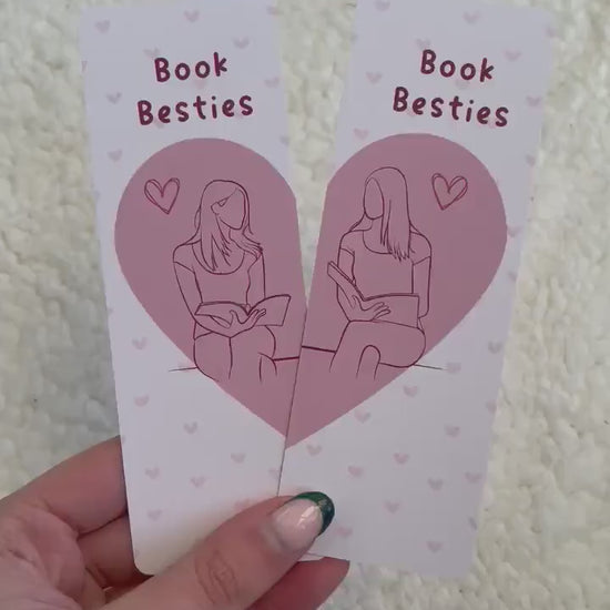 Girly Book Besties Bookmark Set, Book Lover Gift, Book Friends, Bookish Gifts, Gifts for Best Friends