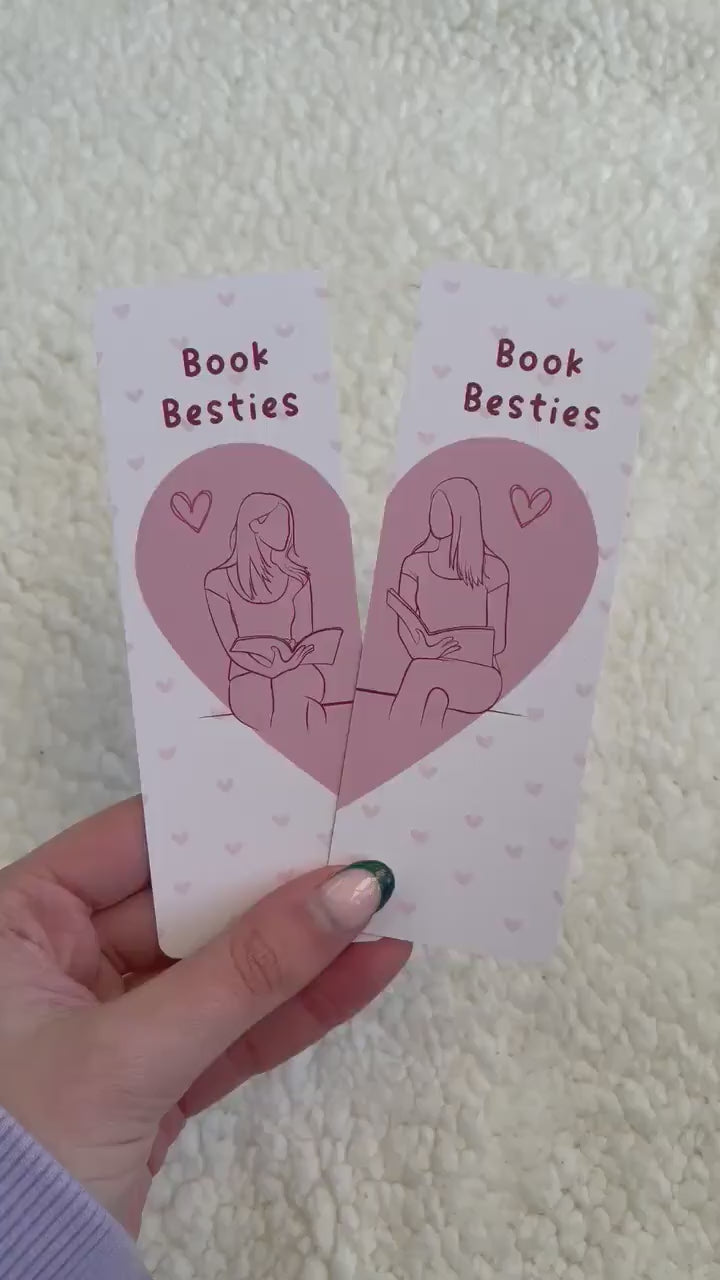 Girly Book Besties Bookmark Set, Book Lover Gift, Book Friends, Bookish Gifts, Gifts for Best Friends