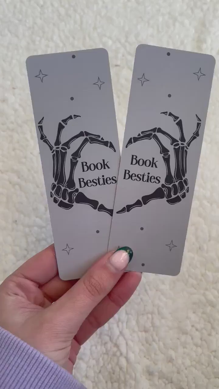 Skeleton Book Besties Bookmark Set, Book Lover Gift, Book Friends, Bookish Gifts, Gifts for Best Friends