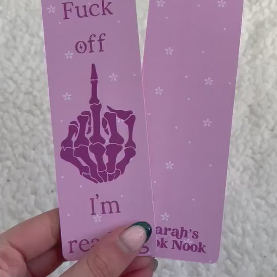 Fuck Off I'm Reading Bookmark, Book Lover Gift, Funny Bookmark, Bookish Gift, Swearing Bookmark