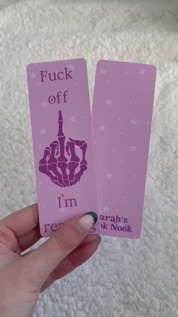 Fuck Off I'm Reading Bookmark, Book Lover Gift, Funny Bookmark, Bookish Gift, Swearing Bookmark